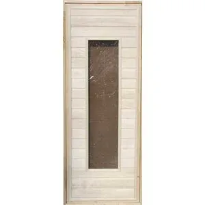 Дверь банная липа со стеклом 1700х700