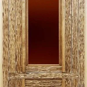 Дверь банная со стеклом состаренная 1800х700