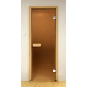 Дверь Бронза  1900х700мм (8мм) коробка (Осина)
