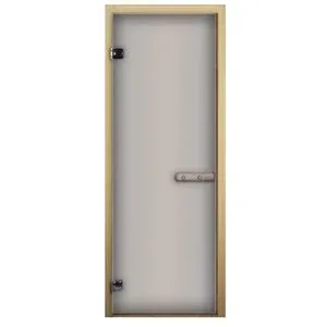 Дверь стеклянная Сатин 1900х700  коробка сосна
